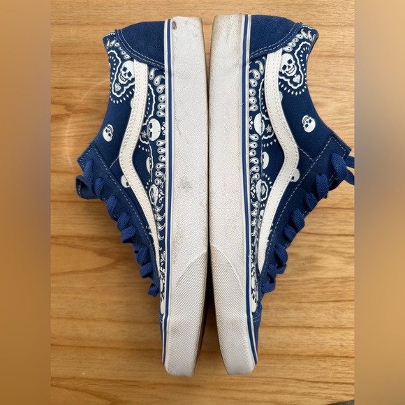 Vans Old Skool Navy Bandana Skull Print Sneakers | Men’s Size 13 - Picture 9 of 10